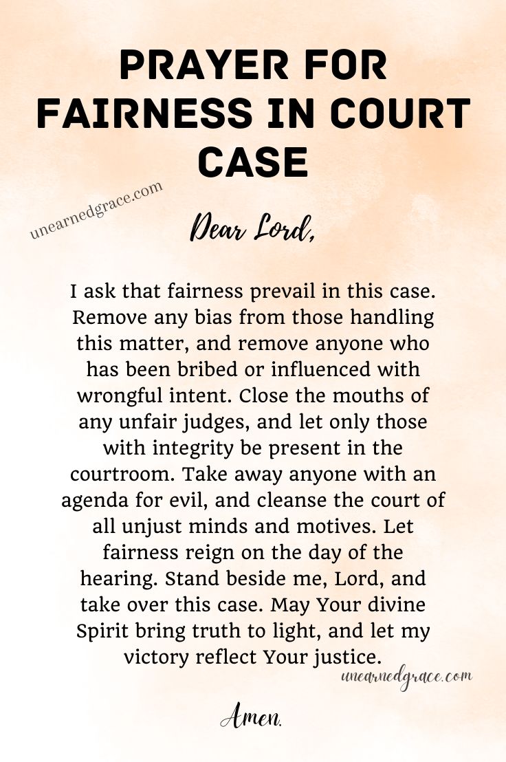 12 Strong Prayers For Court Cases - Unearned Grace