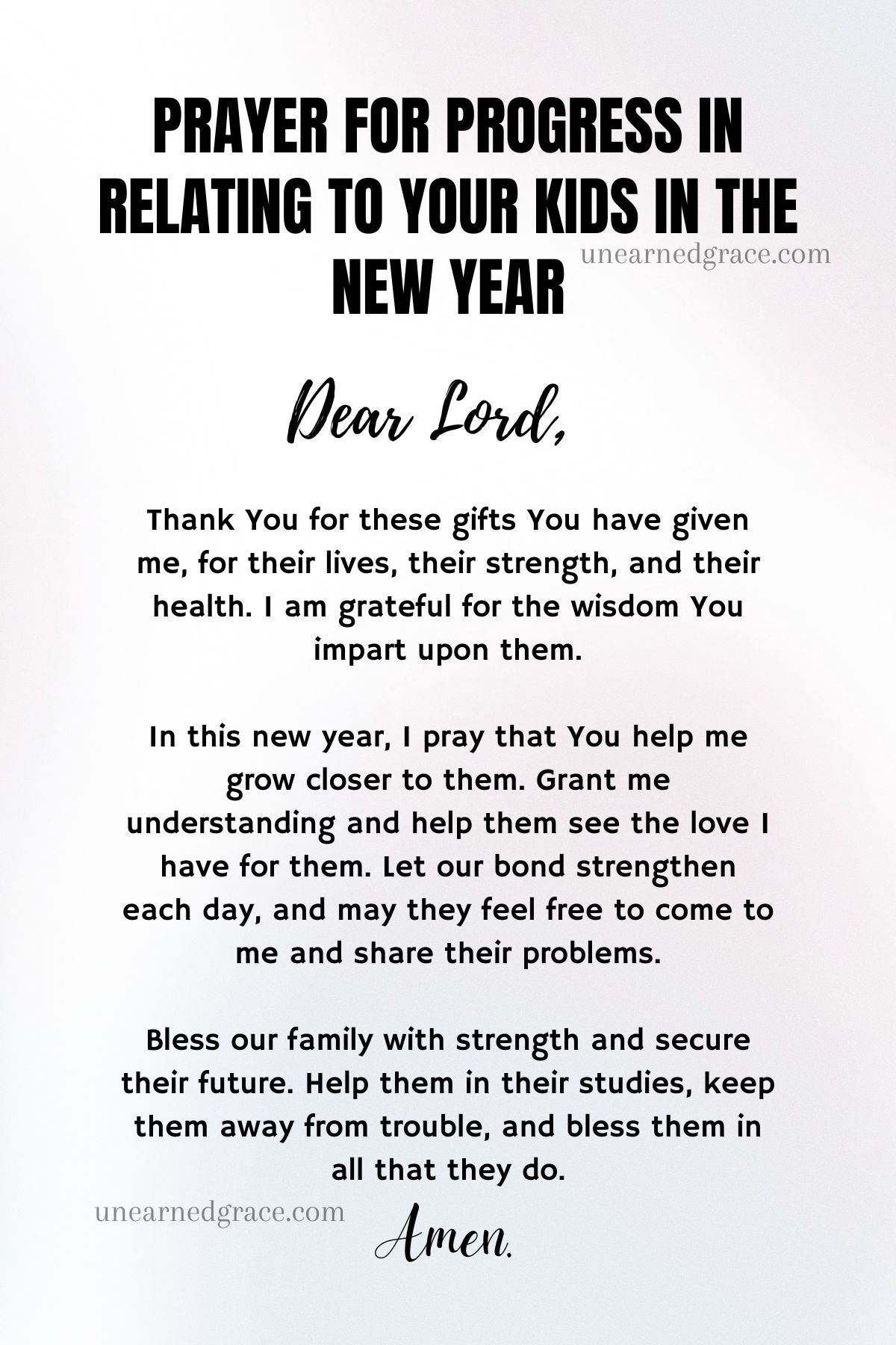 10 Prayers For Progress In The New Year - Unearned Grace