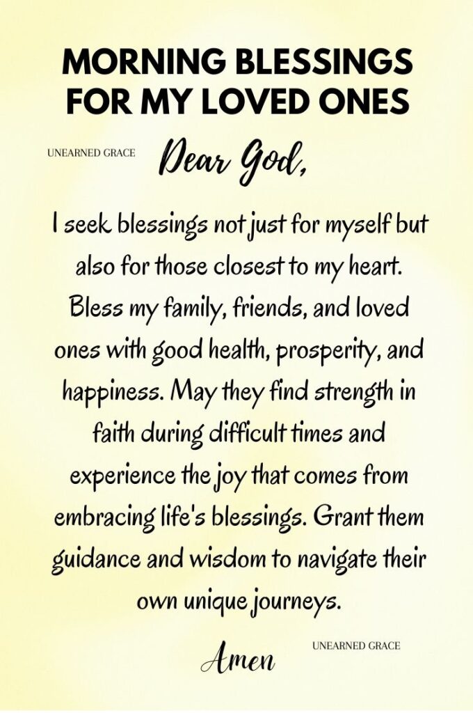 morning blessings for my loved ones