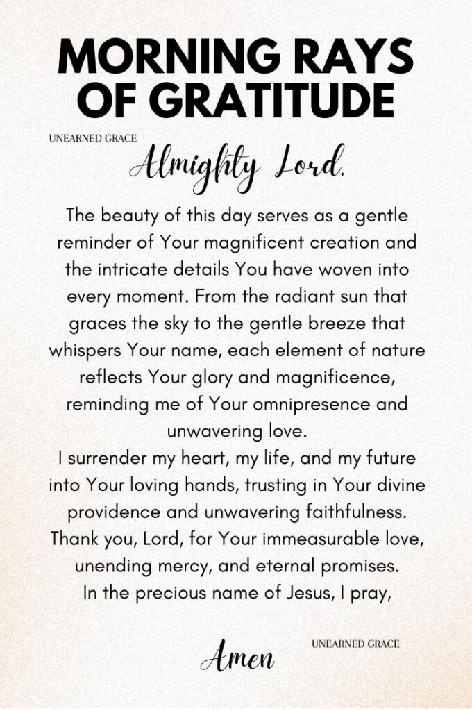Morning rays of gratitude
