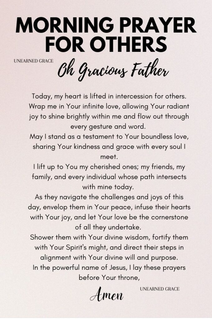 morning prayer for others